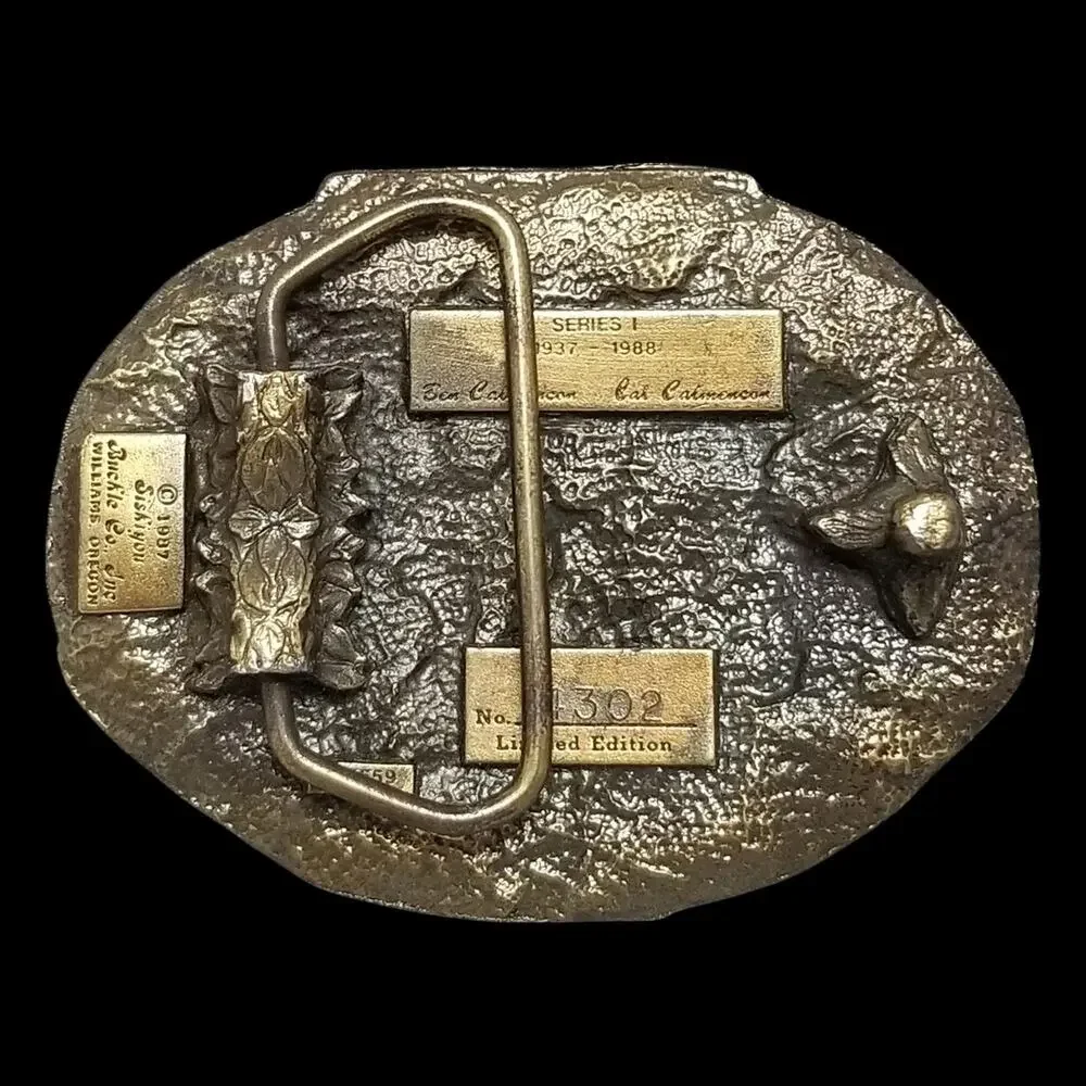 VTG‎ Belt Buckle 1987 Pewter TISCO 53 Years Tractor Implement Supply Co Siskiyou